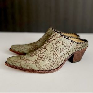 Corral Western Leather Mules Size 8